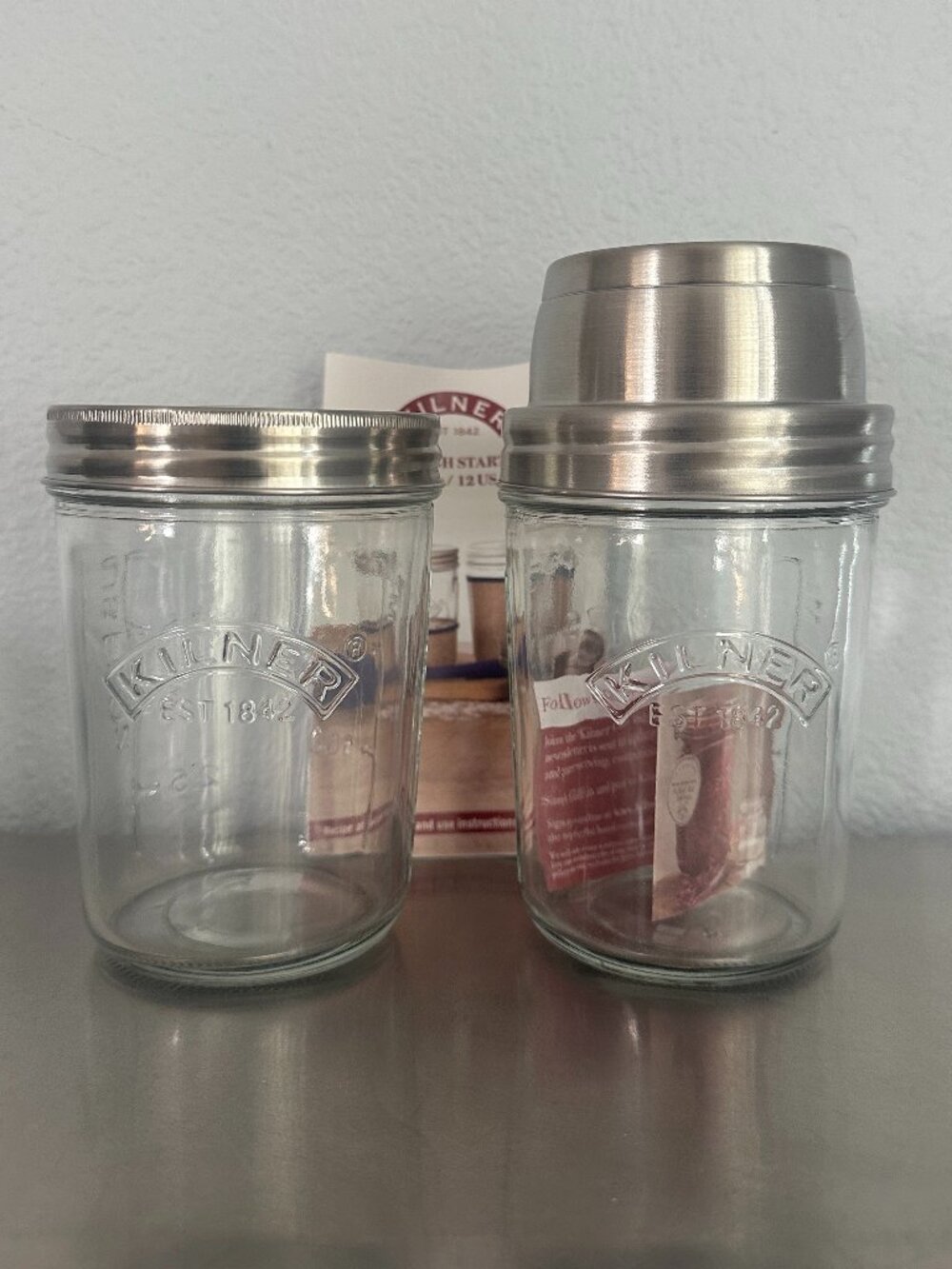 ⭐KILNER SOURDOUGH STARTER SET – 12 fl oz JARS ONLY⭐